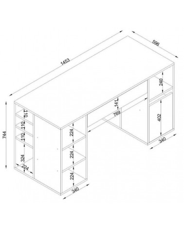Bureau DIAMOND blanc