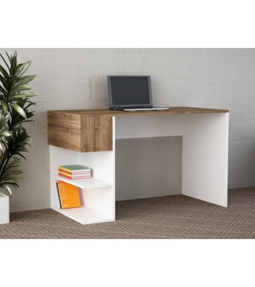 Bureau ALPHONZO noyer blanc