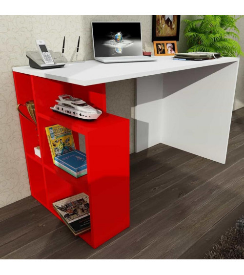 Bureau LABRAN blanc rouge