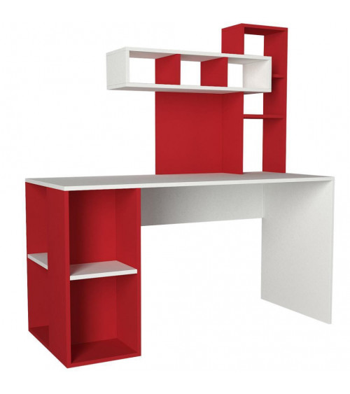 Bureau CORAL blanc rouge