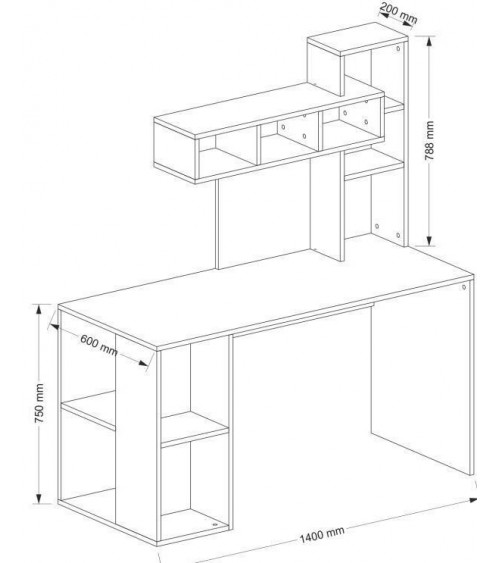 Bureau CORAL blanc noyer