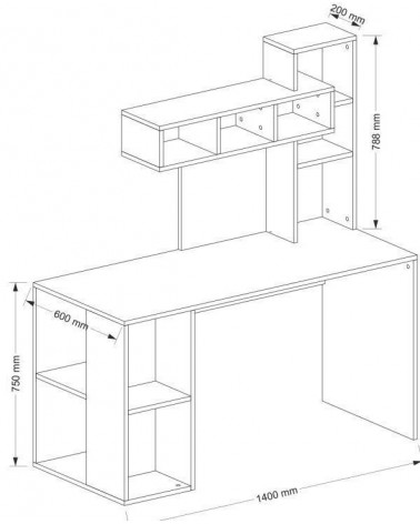 Bureau CORAL blanc noyer