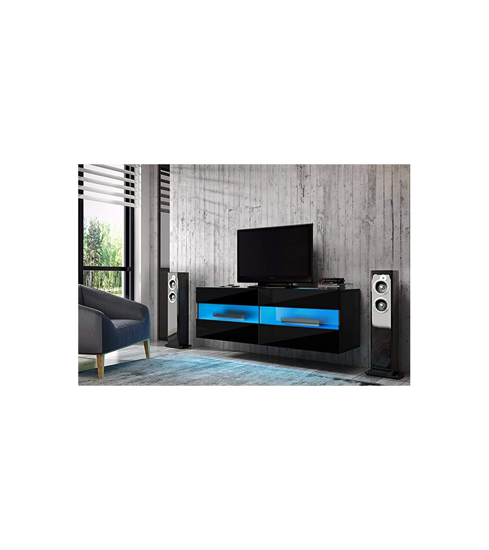 Mueble TV BOON blanco lacado 100 cm