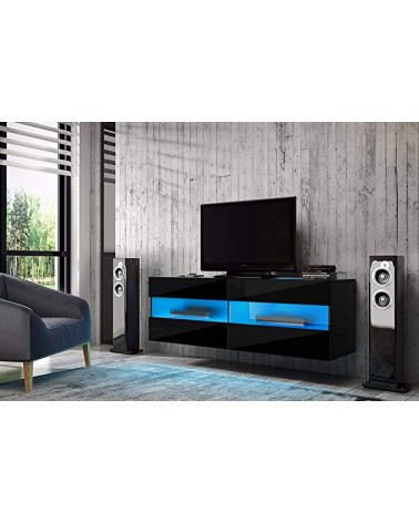 Mueble TV BOON blanco lacado 100 cm