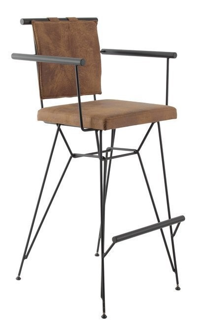 Chaise haute bar LOFT bois métal