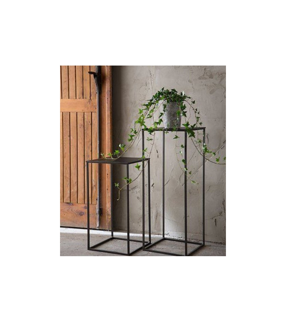 Table d'appoint double en métal