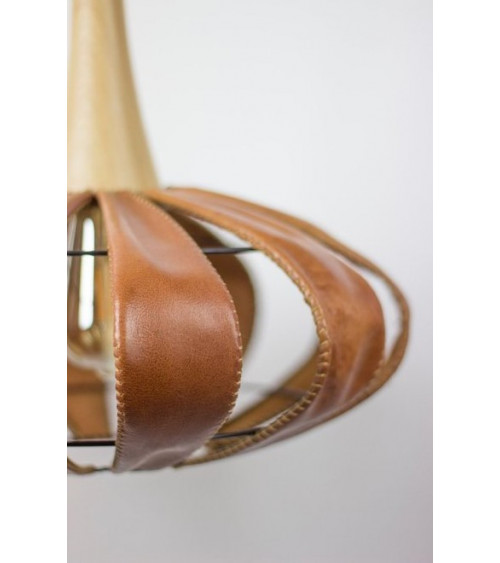 DESIGN 2 leren vloerlamp