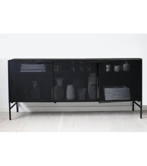 Buffet en metal noir 160 cm