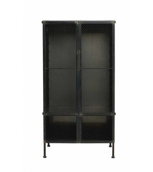 Armoire 2 portes en métal noir