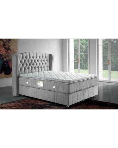 LIT coffre SULTAN gris en plusieurs dimensions