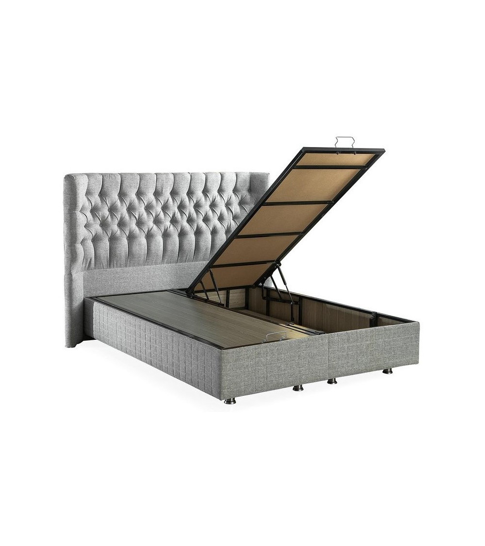 LIT coffre PLATINUM + matelas et tête de lit inclus 90/160x200 cm