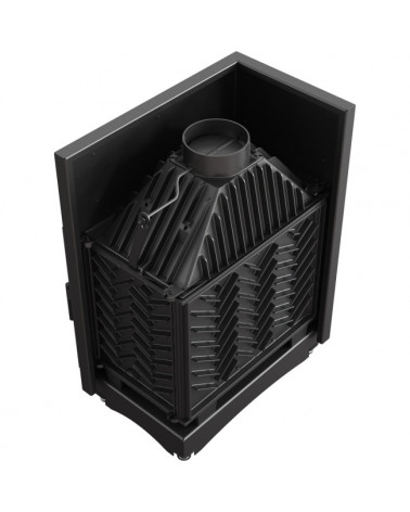 Inserto para chimenea AMELIA 25 BS cristal en el lado izquierdo