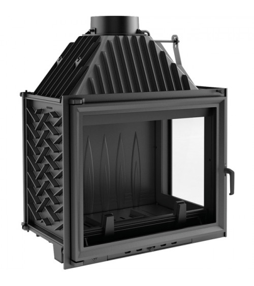 Inserto para chimenea AMELIA 25 cristal en el lado derecho
