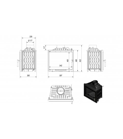 Insert cheminée ANTEK 10 DECO