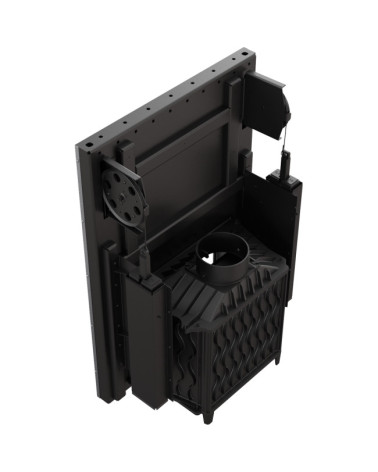 Inserire l'angolo camino Trivision 10 kw