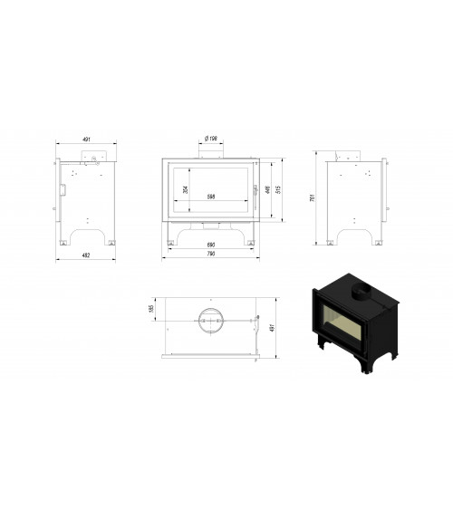 Inserto para chimenea ANTEK 10