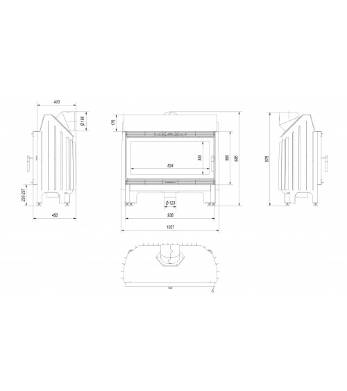 Insert cheminée BLANKA 910 14 KW