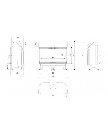 Insert cheminée BLANKA 910 14 KW