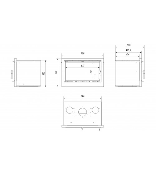 Inserto para chimenea BLANKA 910 14 KW