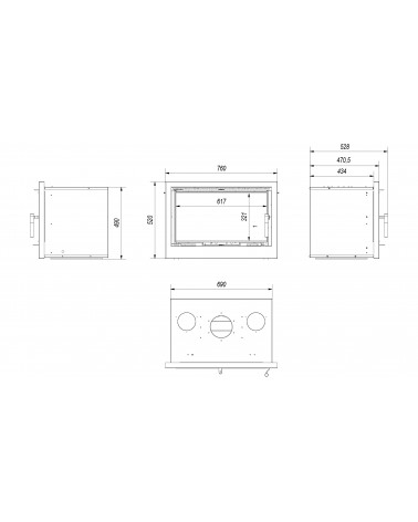 Inserto para chimenea BLANKA 910 14 KW
