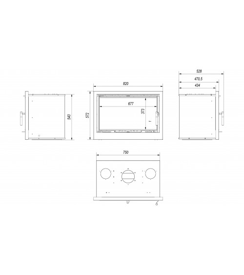 Insert cheminée cassette ARKE 75