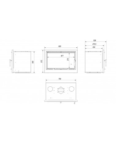 Insert cheminée cassette ARKE 75