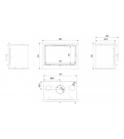 Insert cheminée cassette ARKE 80