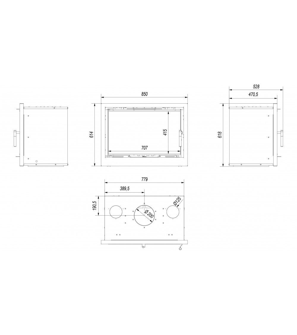 Insert cheminée cassette ARKE 80