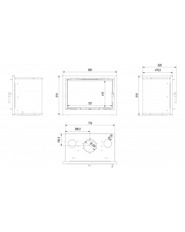 Insert cheminée cassette ARKE 80