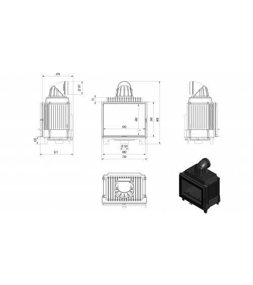 Inserto para chimenea FRANEK 12