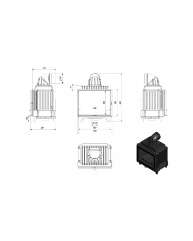 Insert cheminée FRANEK 12