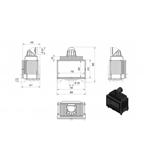 Inserto para chimenea FRANEK 14