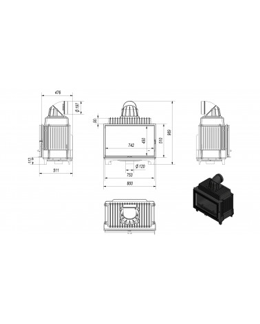 Inserto para chimenea FRANEK 14