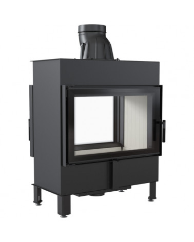 Inserto para chimenea LUCY 12 SLIM BS cristal en el lado derecho