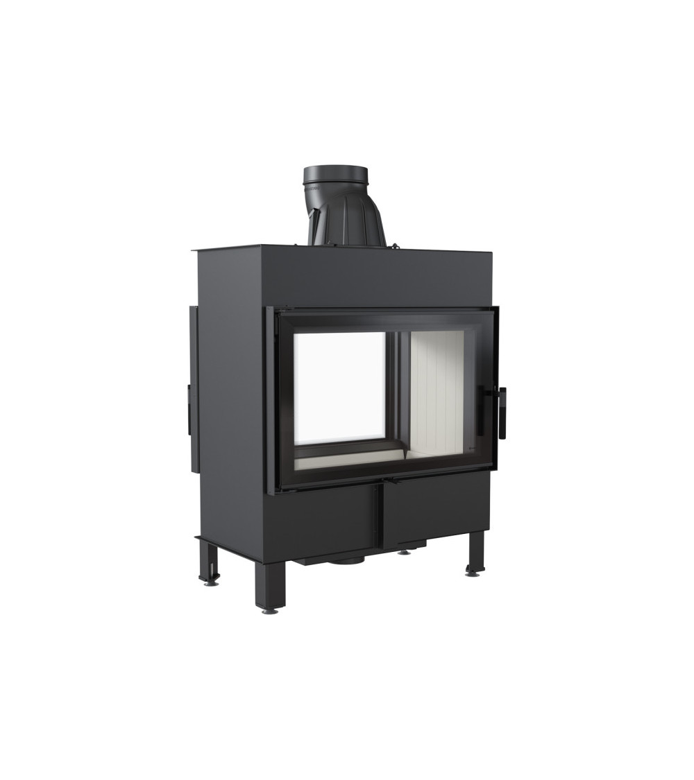 Inserto para chimenea LUCY 12 SLIM BS cristal en el lado derecho