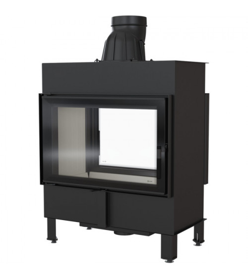 Inserto para chimenea LUCY 12 SLIM BS cristal en el lado derecho