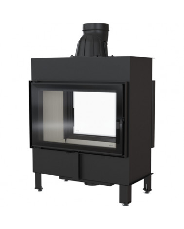 Inserto para chimenea LUCY 12 SLIM BS cristal en el lado derecho