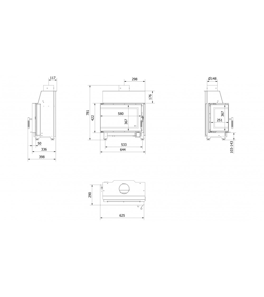 Inserto para chimenea MB/S/P