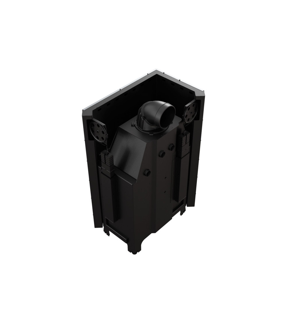 Inserto para chimenea MBA 17 BS cristal en el lado izquierdo puerta de