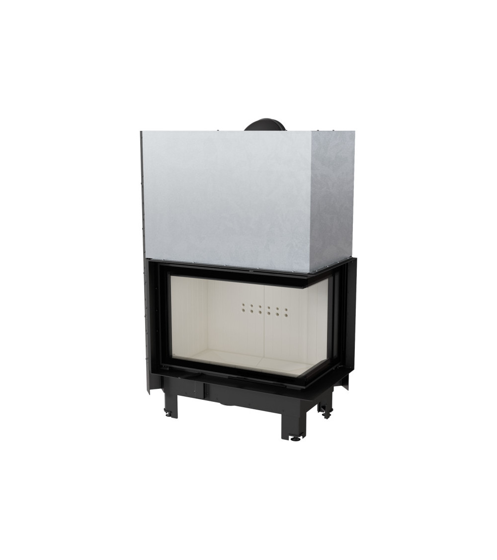 Inserto para chimenea MBA 17 BS cristal en el lado izquierdo puerta de guillotina Inserto para chimenea MBA 17 BS cristal en el lado izquierdo puerta de guillotina