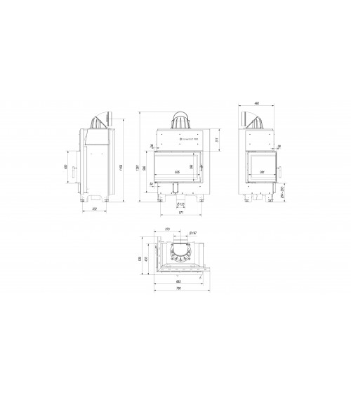 Insert cheminée MBM BS 10 vitre à gauche