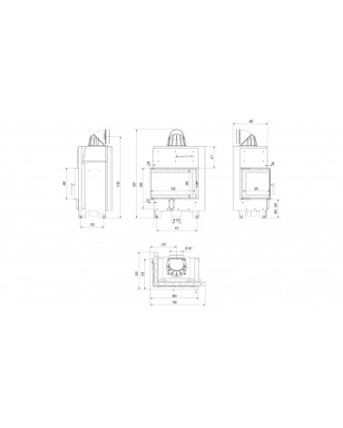 Insert cheminée MBM BS 10 vitre à gauche