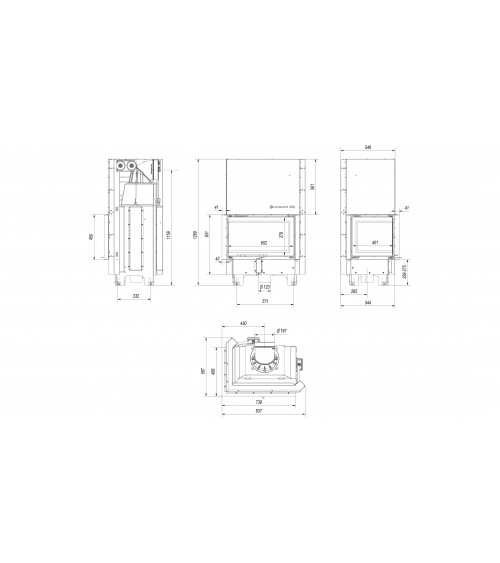 Insert cheminée MBM BS 10 vitre à gauche ouverture relevable