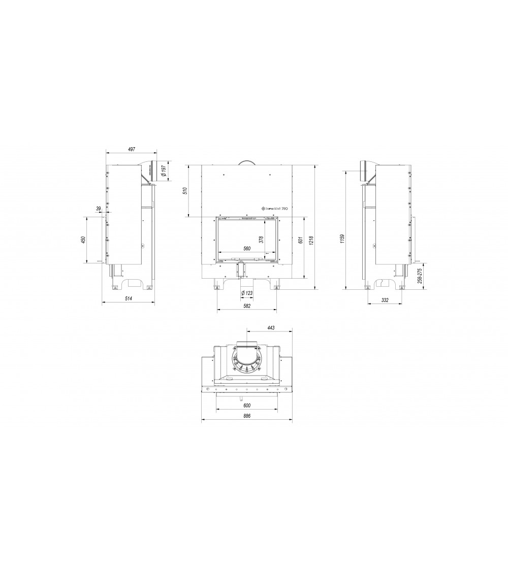 Insert cheminée MBM 10 ouverture relevable Insert cheminée MBM 10 ouverture relevable