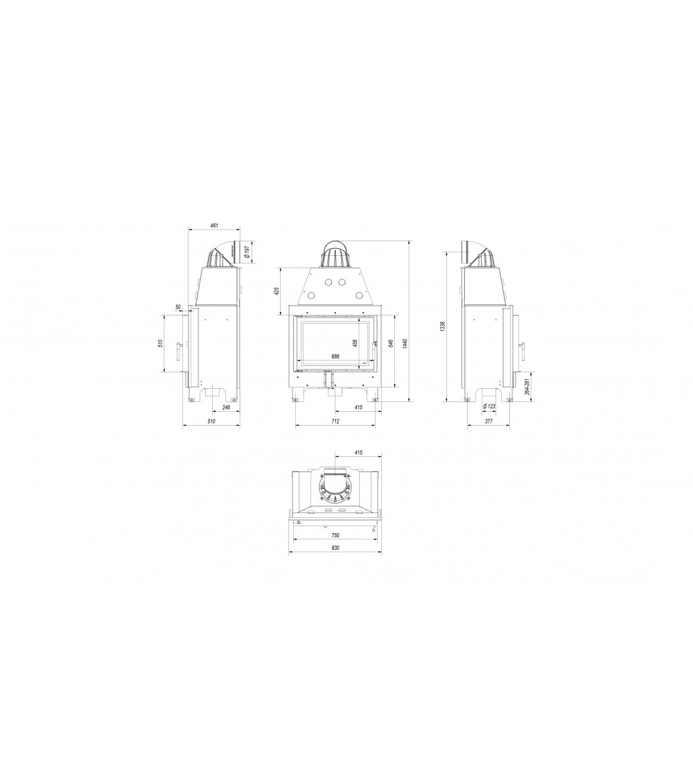 Inserto para chimenea MBM 10 Inserto para chimenea MBM 10