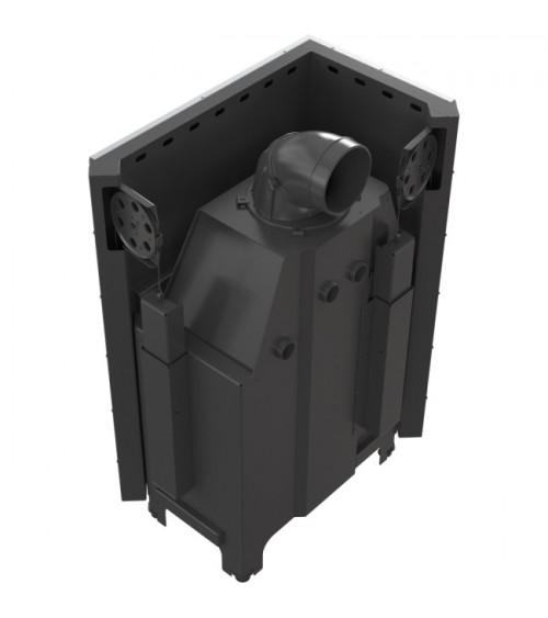 Inserto para chimenea MBO BS 15 cristal en el lado izquierdo cristal curvado