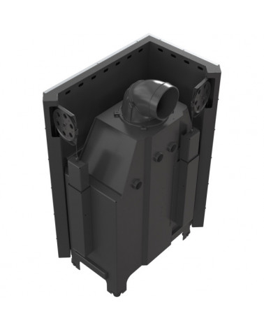 Inserto para chimenea MBO BS 15 cristal en el lado izquierdo cristal curvado