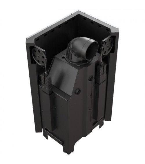 Inserto para chimenea MBZ 13 BS cristal en el lado izquierdo