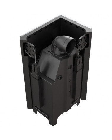 Inserto para chimenea MBZ 13 BS cristal en el lado izquierdo