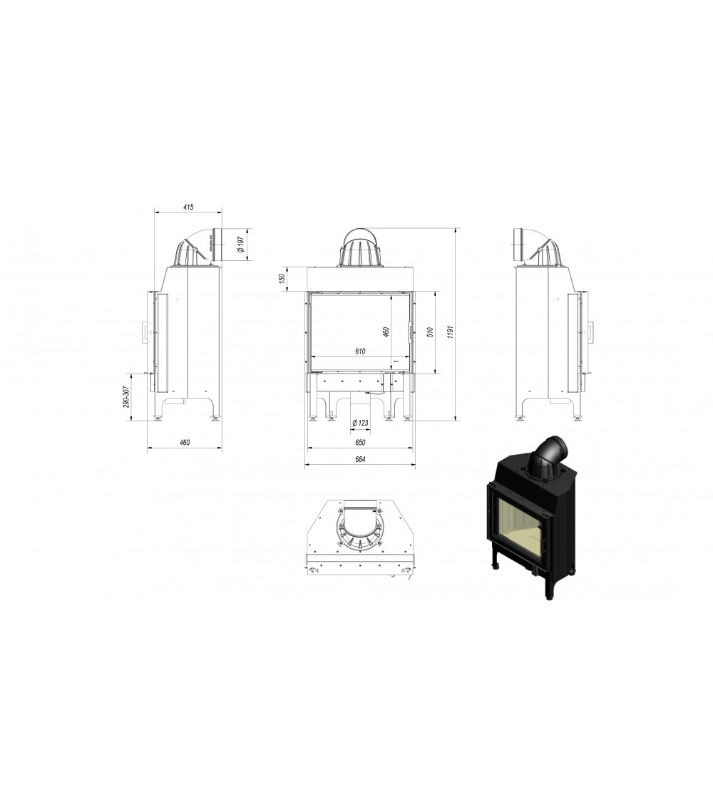 Insert cheminée NADIA 10 Insert cheminée NADIA 10